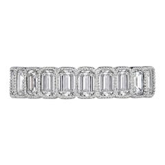 1.42ct Emerald Cut Diamond Wedding Band