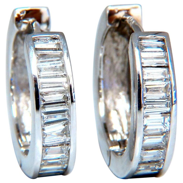 baguette diamond earrings gold