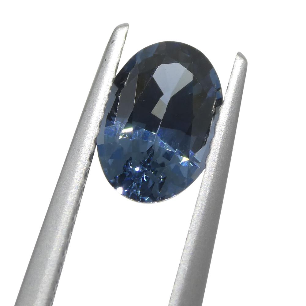 Spinelle bleu ovale de Birmanie 1,42 carat en vente 6