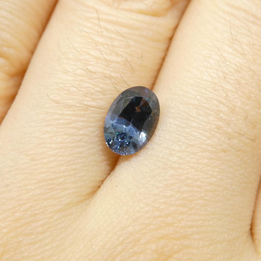 Spinelle bleu ovale de Birmanie 1,42 carat en vente 8