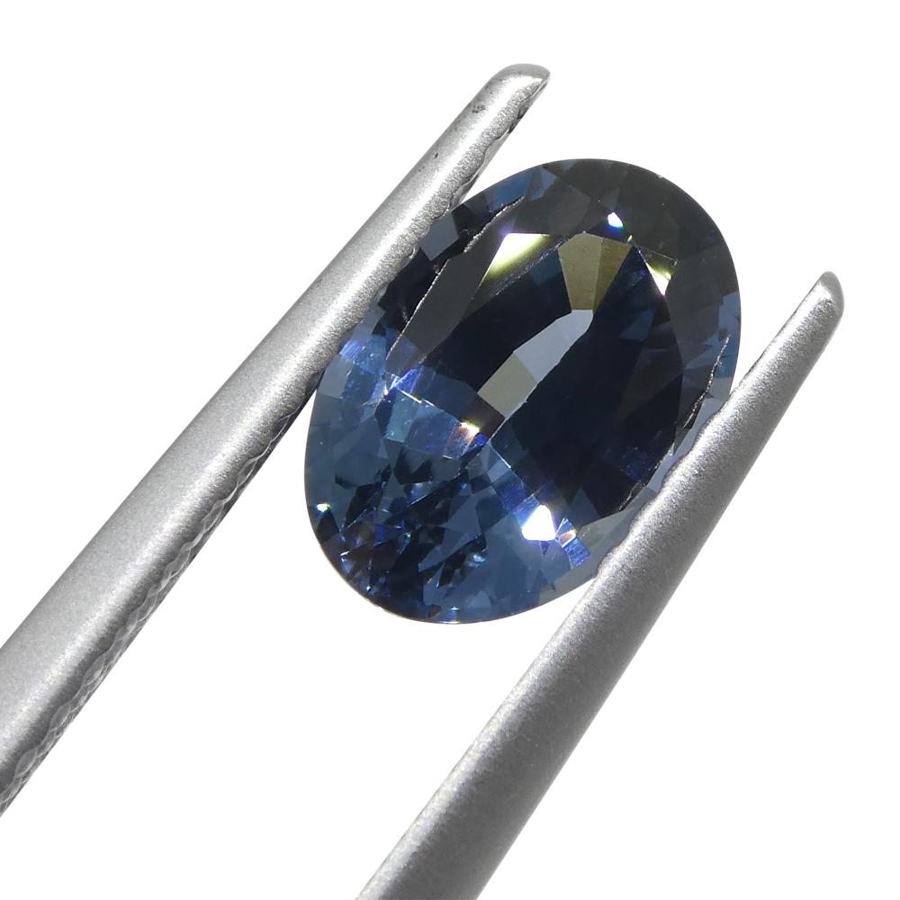 Spinelle bleu ovale de Birmanie 1,42 carat Neuf - En vente à Toronto, Ontario