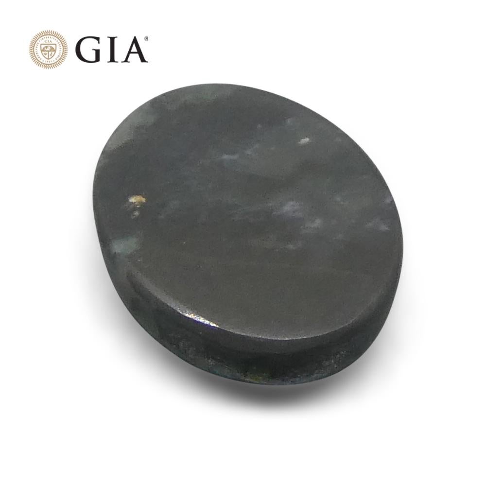 1.42ct Oval Cabochon Black Opal GIA Certified For Sale 6