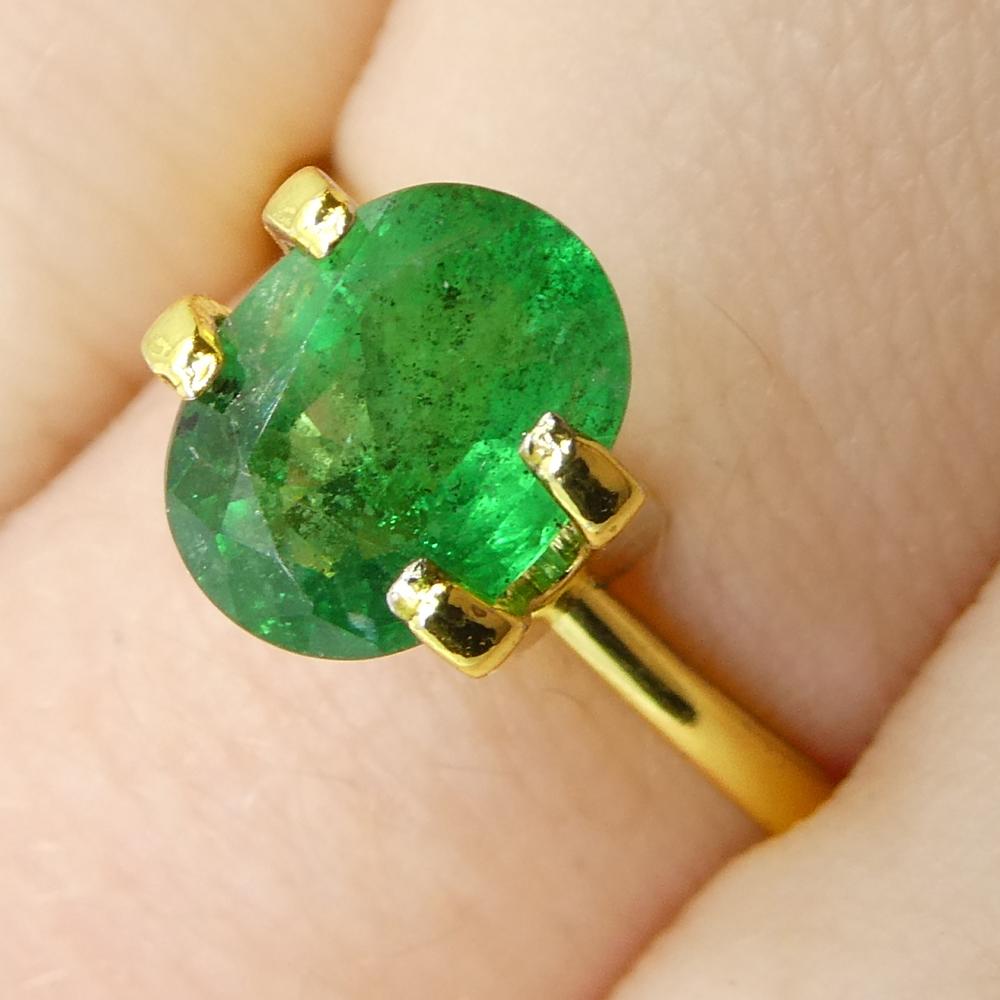 Taglio ovale Smeraldo verde ovale da 1.42ct dello Zambia
