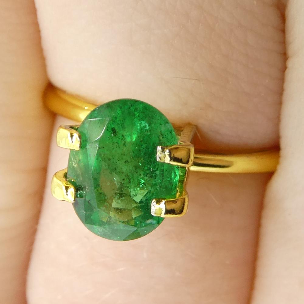 da uomo o donna Smeraldo verde ovale da 1.42ct dello Zambia