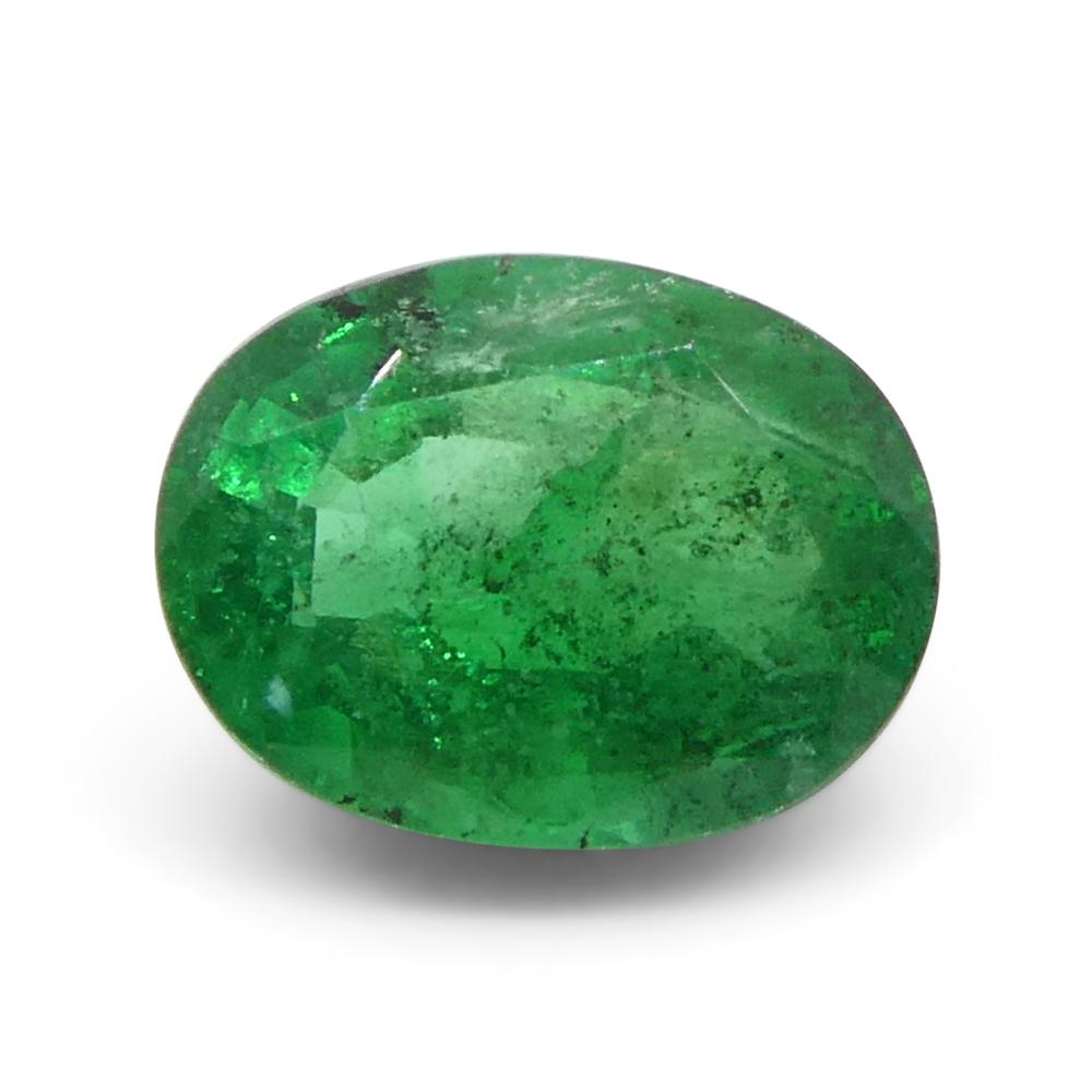 Smeraldo verde ovale da 1.42ct dello Zambia In condizioni Nuovo a Toronto, Ontario