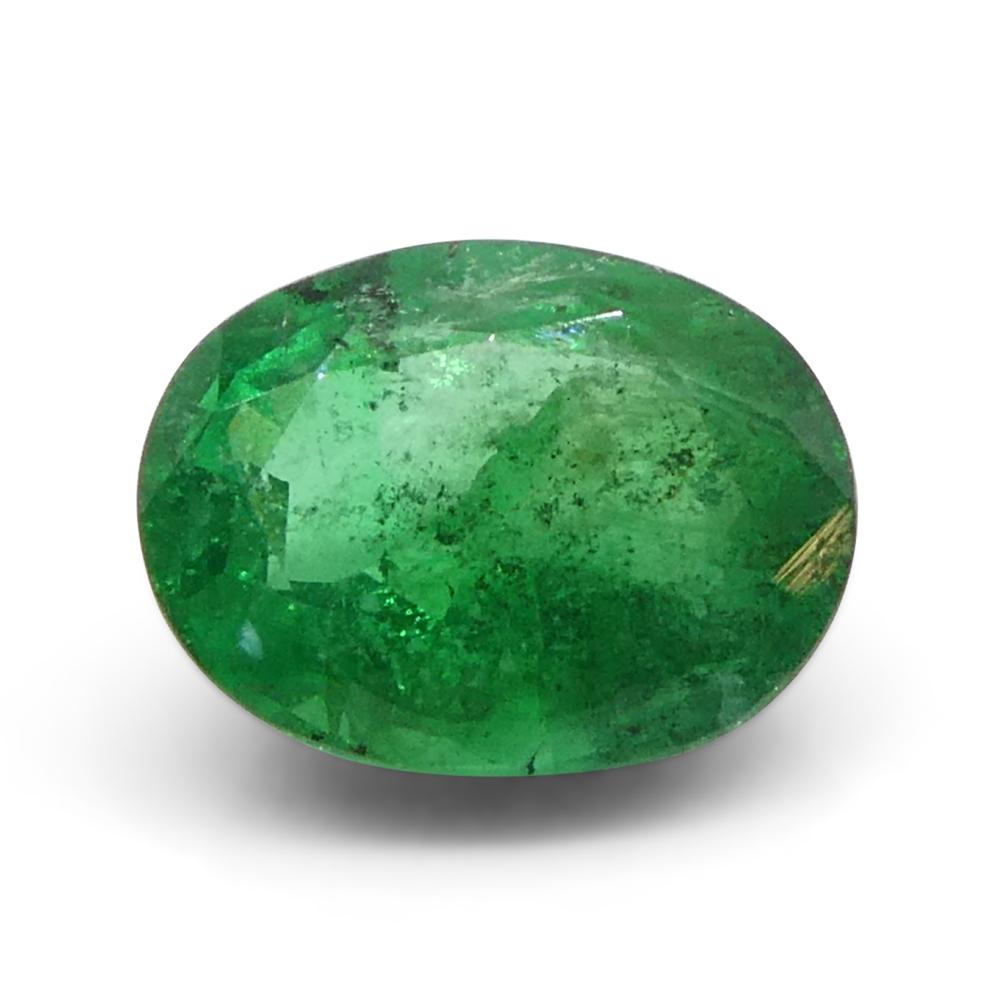 Smeraldo verde ovale da 1.42ct dello Zambia 2