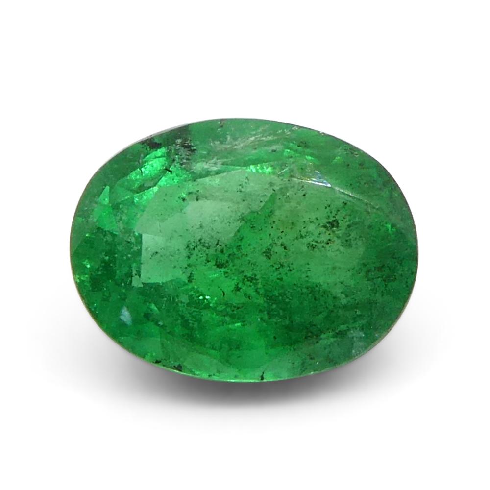 Smeraldo verde ovale da 1.42ct dello Zambia 3