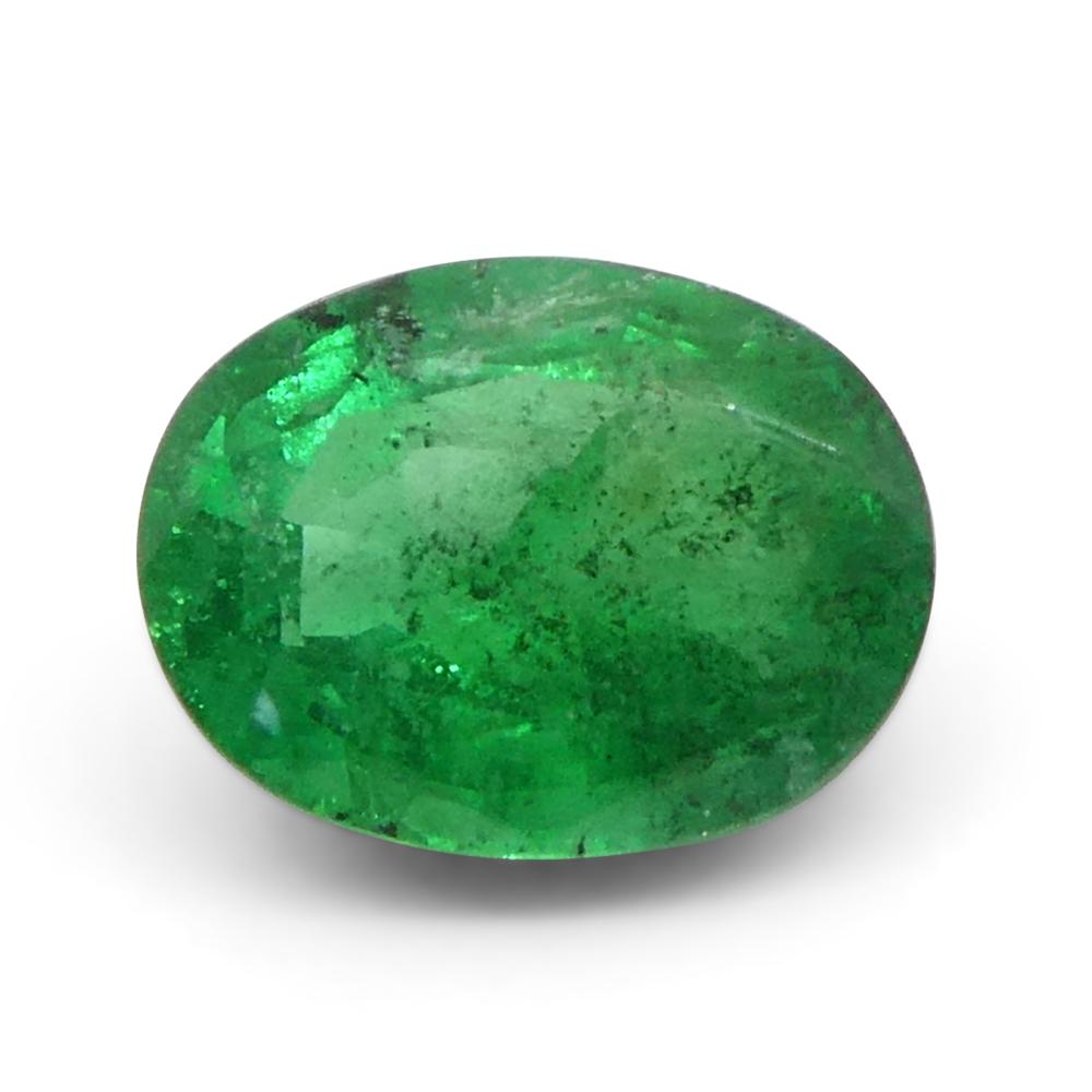 Smeraldo verde ovale da 1.42ct dello Zambia 4