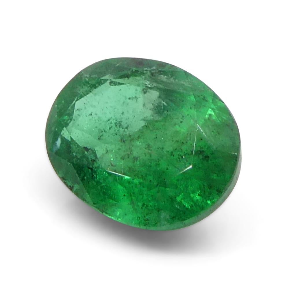 Smeraldo verde ovale da 1.42ct dello Zambia 5