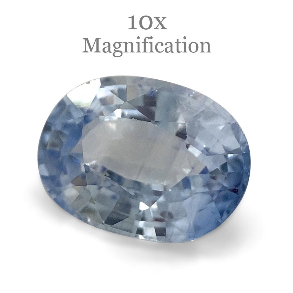 1.42ct Oval Icy Blue Sapphire from Sri Lanka Unheated For Sale 5
