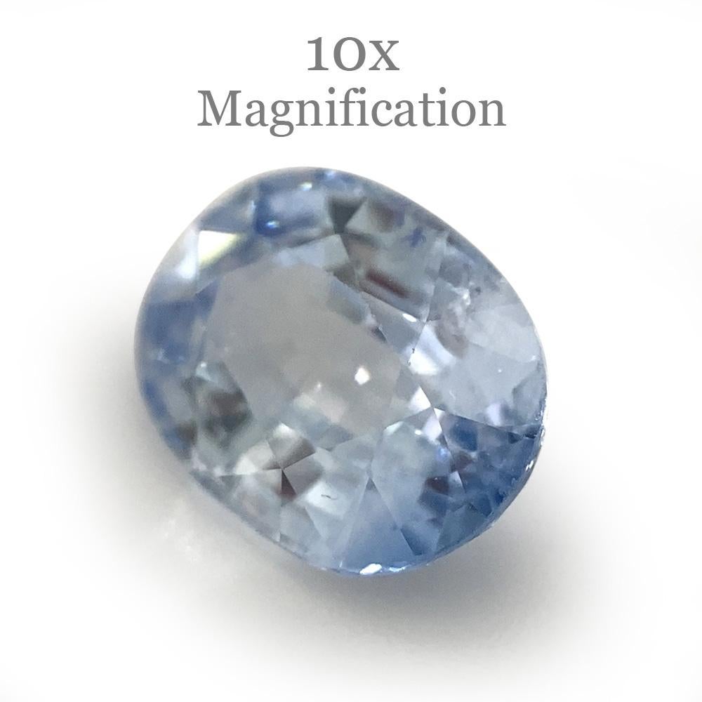 1.42ct Oval Icy Blue Sapphire from Sri Lanka Unheated For Sale 6