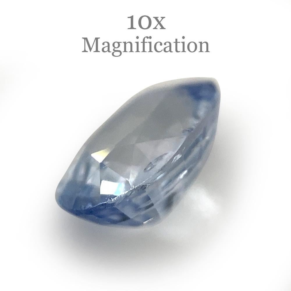 1.42ct Oval Icy Blue Sapphire from Sri Lanka Unheated For Sale 8