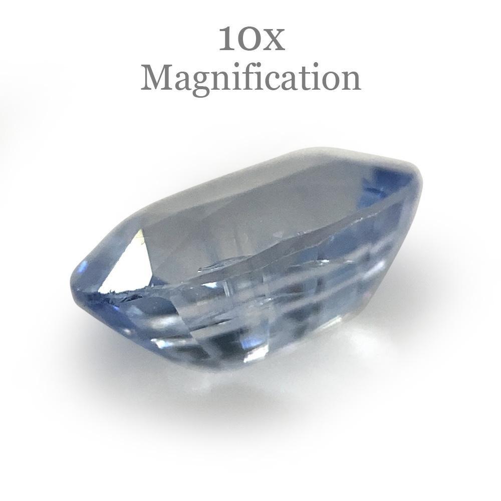 1.42ct Oval Icy Blue Sapphire from Sri Lanka Unheated For Sale 9