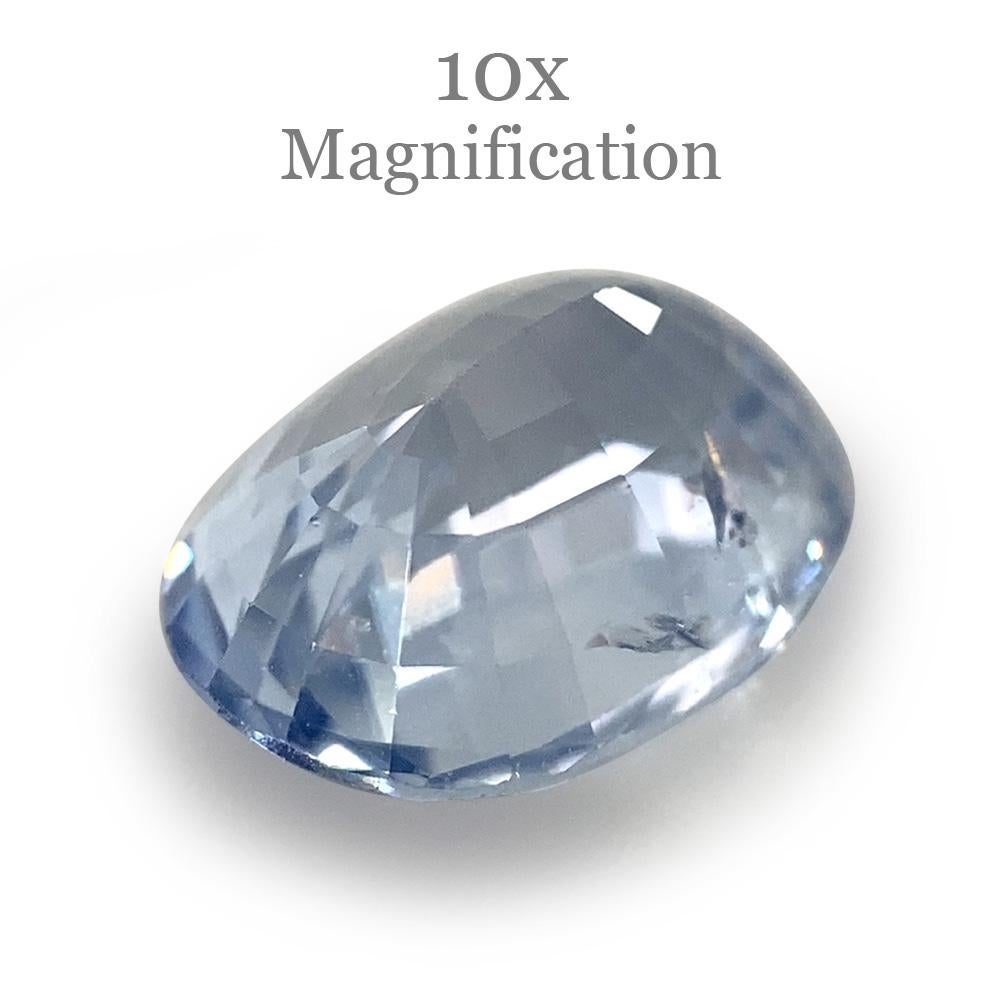 Description:

Gem Type: Sapphire
Number of Stones: 1
Weight: 1.42 cts
Measurements: 7.45 x 5.59 x 3.64 mm
Shape: Oval
Cutting Style Crown: Modified Brilliant Cut
Cutting Style Pavilion: Step Cut
Transparency: Transparent
Clarity: Very Very Slightly