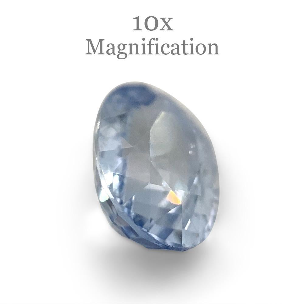 1.42ct Oval Icy Blue Sapphire from Sri Lanka Unheated For Sale 1