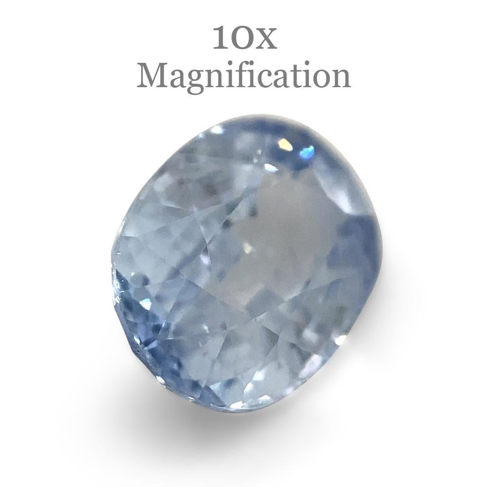 1.42ct Oval Icy Blue Sapphire from Sri Lanka Unheated For Sale 2