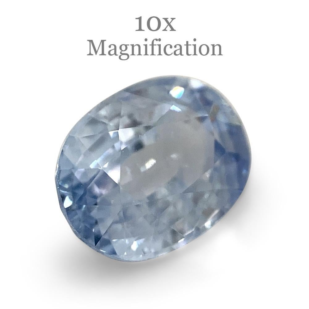 1.42ct Oval Icy Blue Sapphire from Sri Lanka Unheated For Sale 3