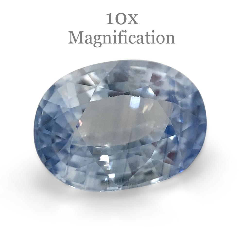 1.42ct Oval Icy Blue Sapphire from Sri Lanka Unheated For Sale 4