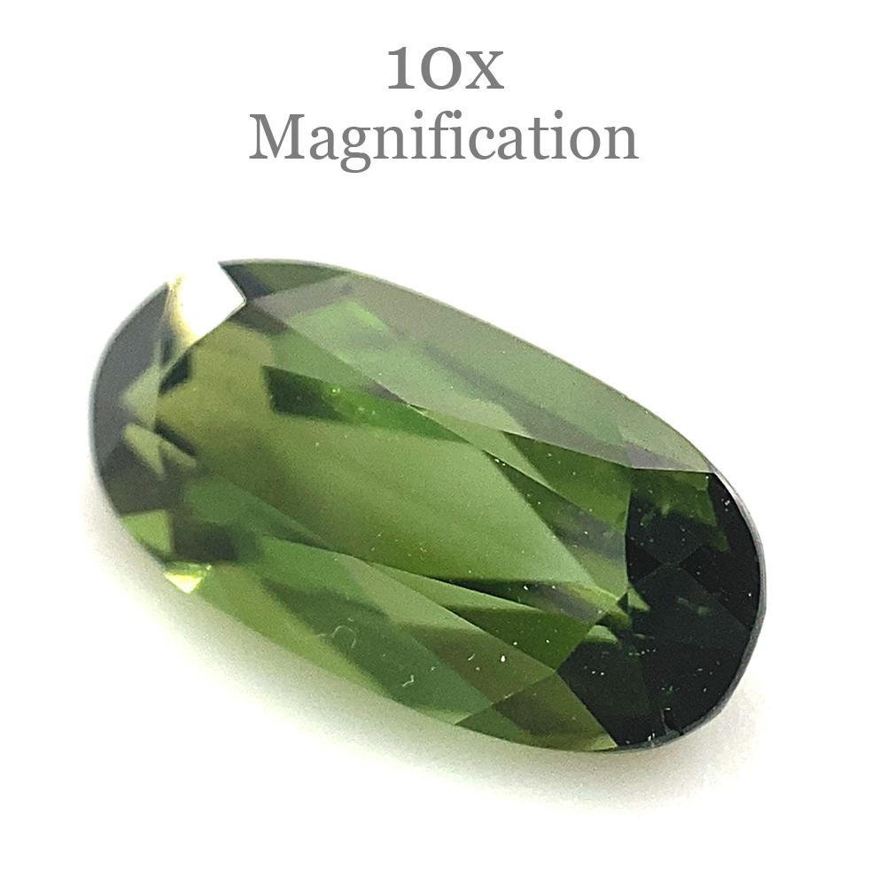 1,42ct Tourmaline ovale vert jaunâtre en vente 8