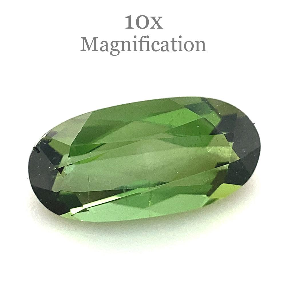 Taille brillant 1,42ct Tourmaline ovale vert jaunâtre en vente