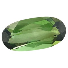 1.42ct Oval yellowish Green Tourmaline from Brazil