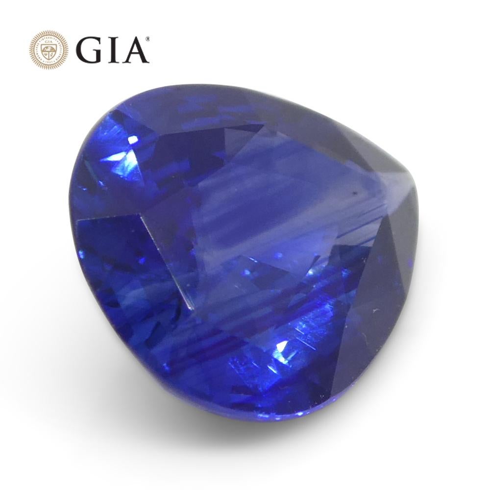 1.42ct Pear Blue Sapphire GIA Certified Sri Lanka For Sale 5