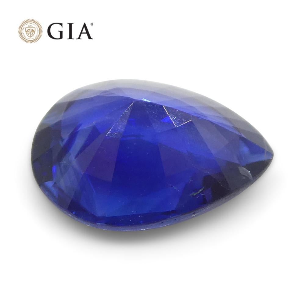 1.42ct Saphir bleu poire certifié GIA Sri Lanka   en vente 9