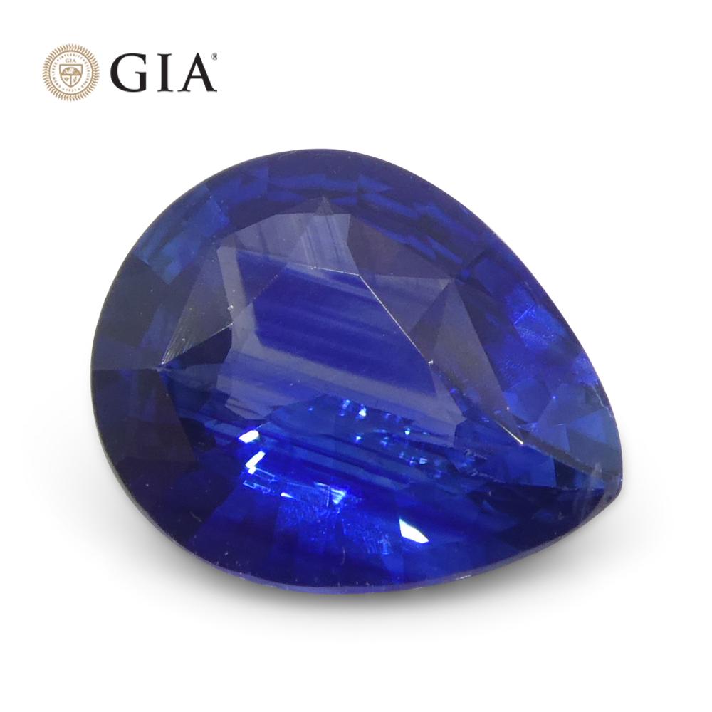 1.42ct Saphir bleu poire certifié GIA Sri Lanka   en vente 2
