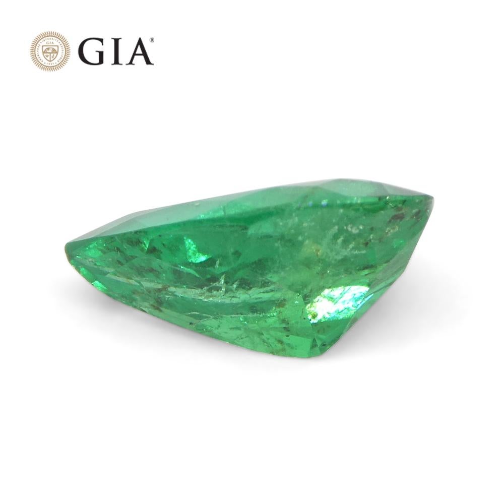 1.42ct Pear Green Emerald GIA Certified Colombia   For Sale 6