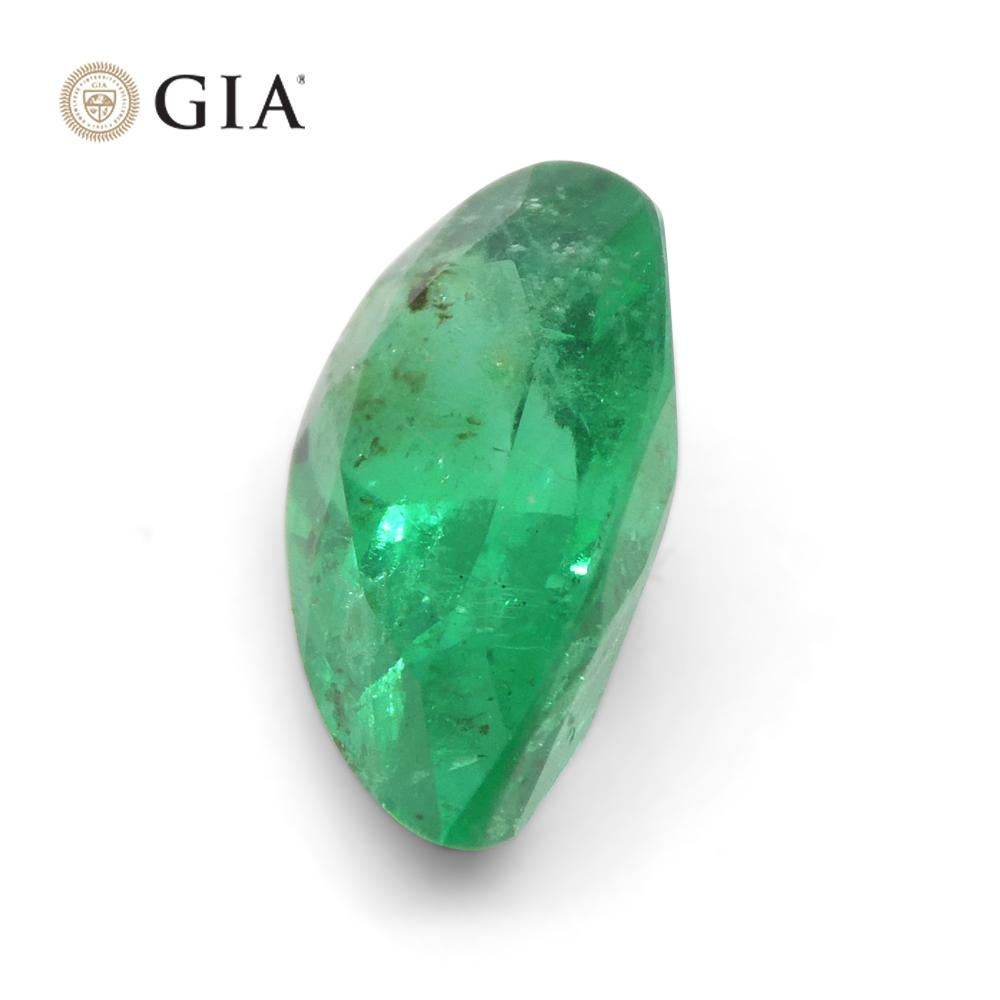 1.42ct Pear Green Emerald GIA Certified Colombia   For Sale 7