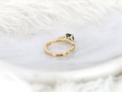 1.42ct Petite Cassidy 14kt Teal Sapphire Celtic Knot Round Solitaire Ring
