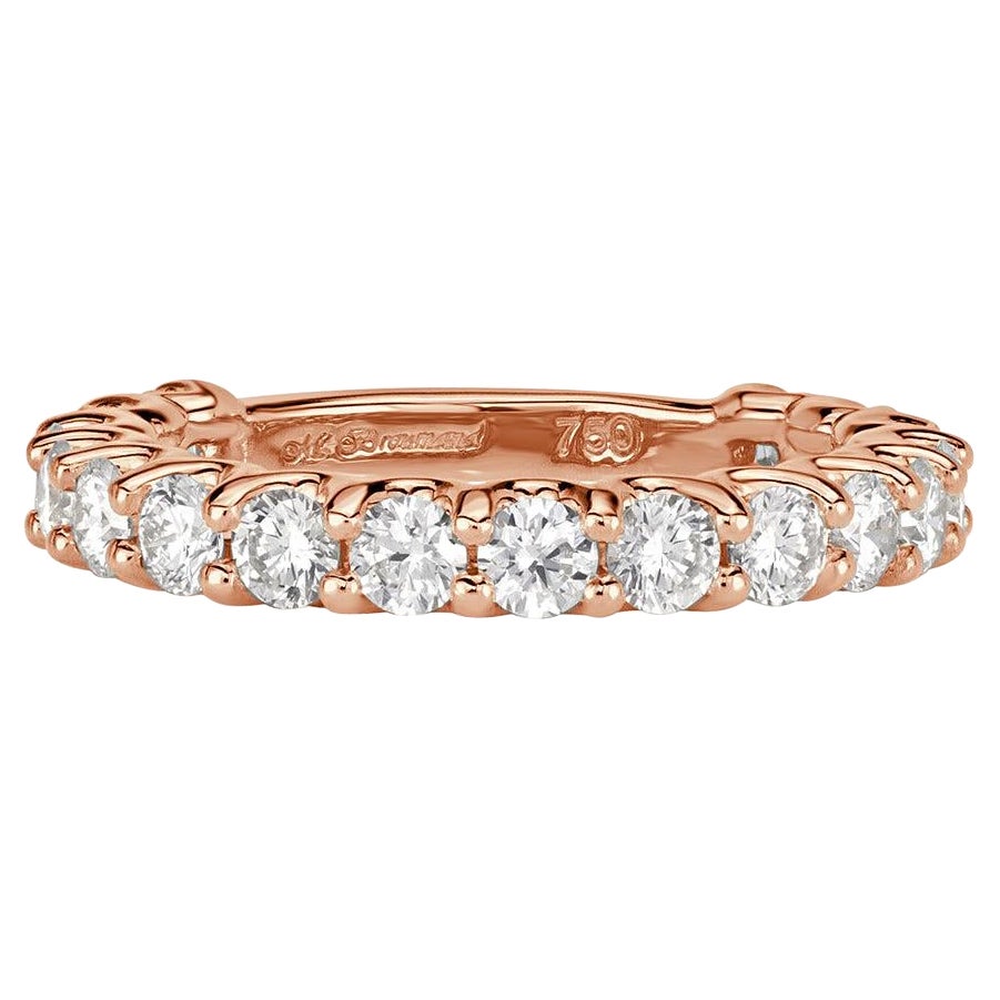 1.42ct Round Brilliant Cut Diamond Band in 18k Rose Gold