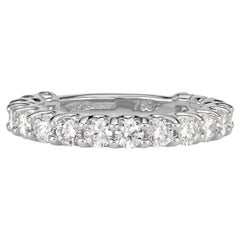 1.42ct Round Brilliant Cut Diamond Band in 18k White Gold