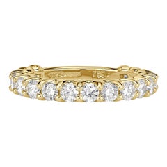 1.42ct Round Brilliant Cut Diamond Band in 18k Yellow Gold