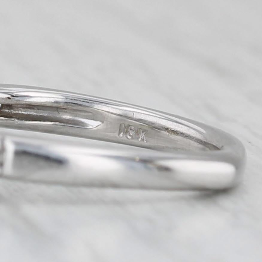 1.42ctw Grüner Turmalin Diamant Ring 18k Weißgold Größe 4 Verlobung im Angebot 2