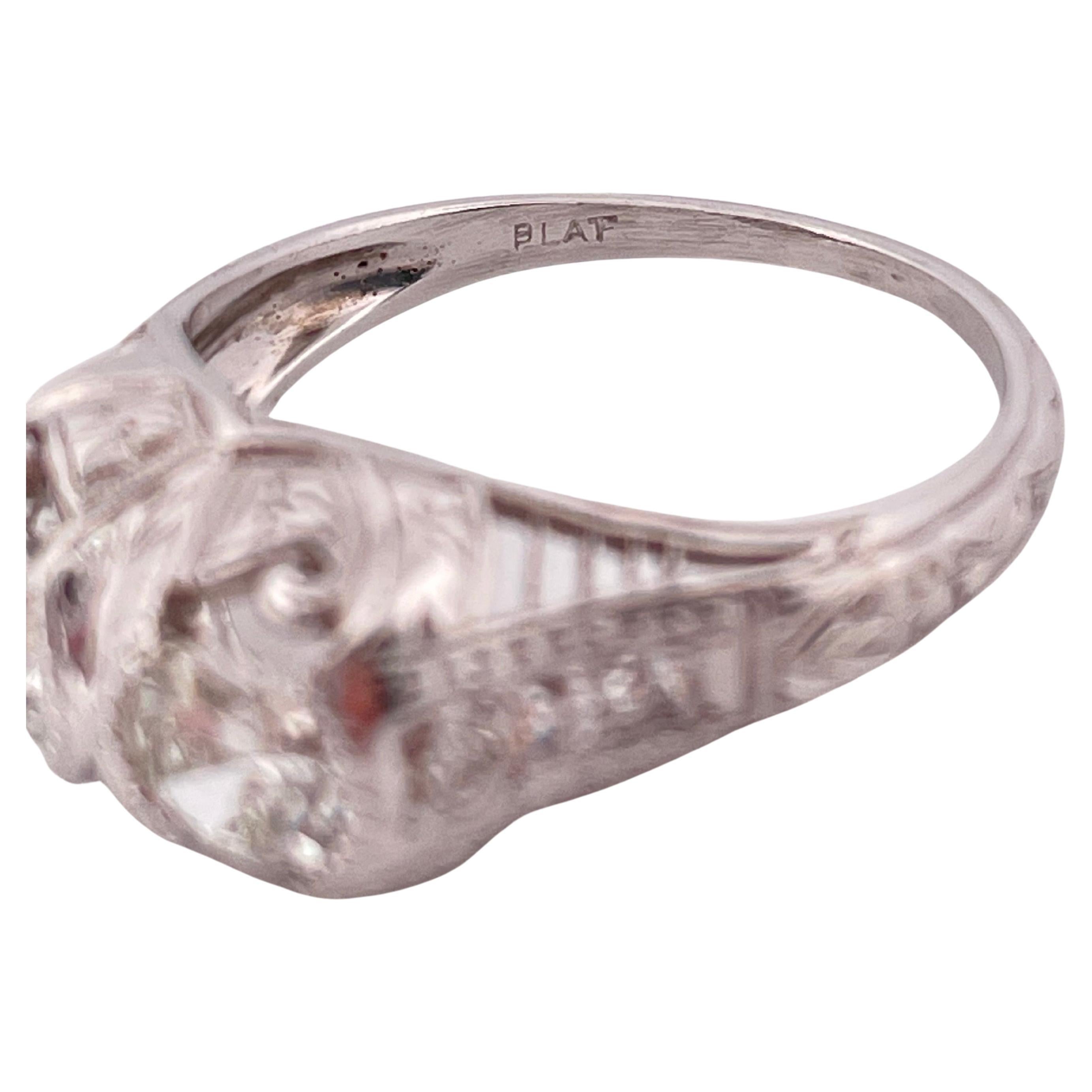 1,42ctw Altschliff I-J SI2 Diamant Ring in Platin gefasst im Angebot 4
