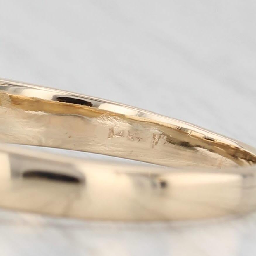 1.42ctw Princesse Bague de fiançailles or jaune blanc 14k Taille 9.75 en vente 2