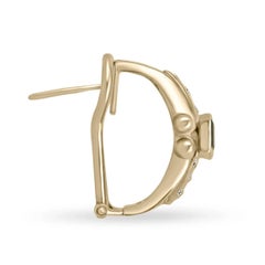 1.42tcw 18K Colombian Emerald & Diamond Vintage Leverback Two Toned Gold Earring