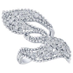 1.43 Carat Diamond 14 Karat White Gold Cocktail Ring