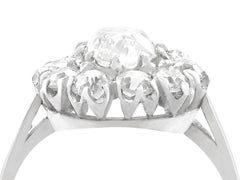 Bague grappe en platine et diamants de 1,43 carat