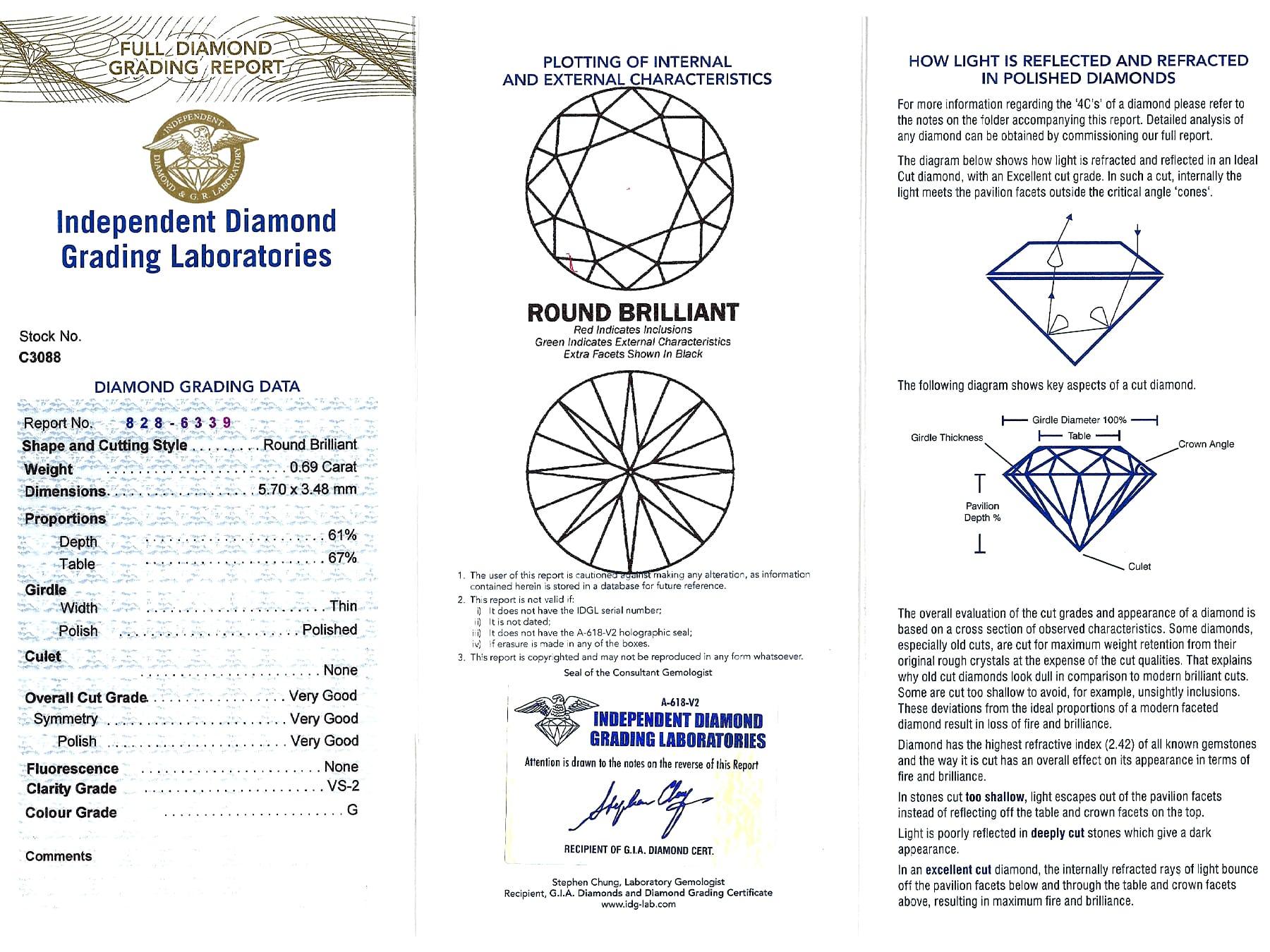 Orecchini con diamante e platino da 1.43 carati in vendita 4
