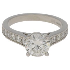 Diamond Single Stone Engagement Ring 1.43 Carat 