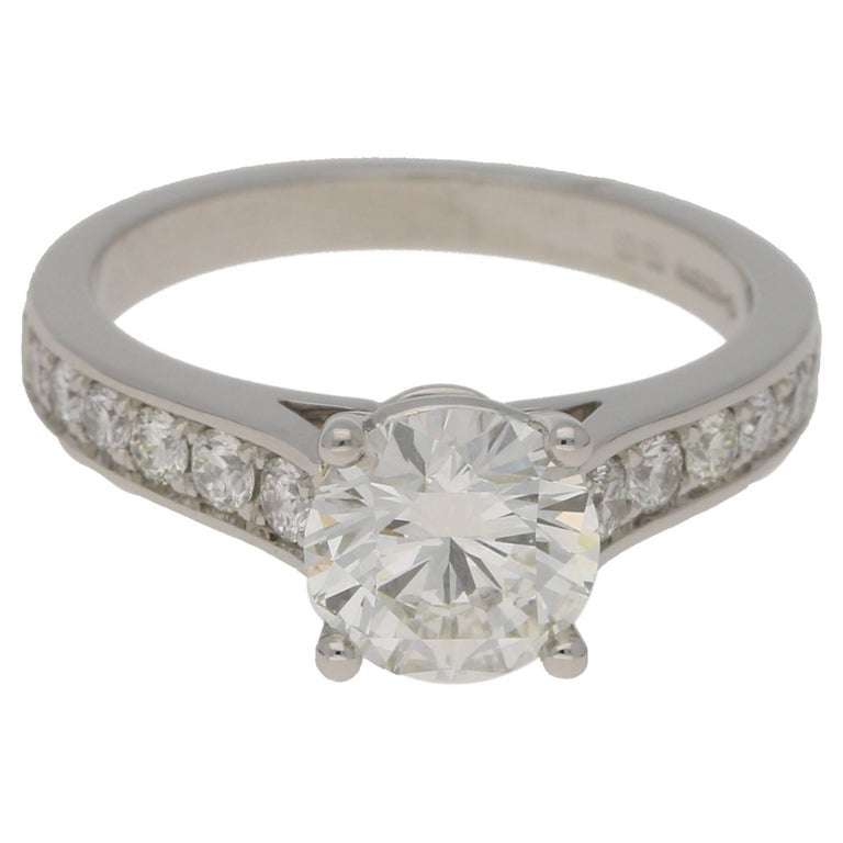 Diamond Single Stone Engagement Ring 1.43 Carat For Sale at 1stdibs