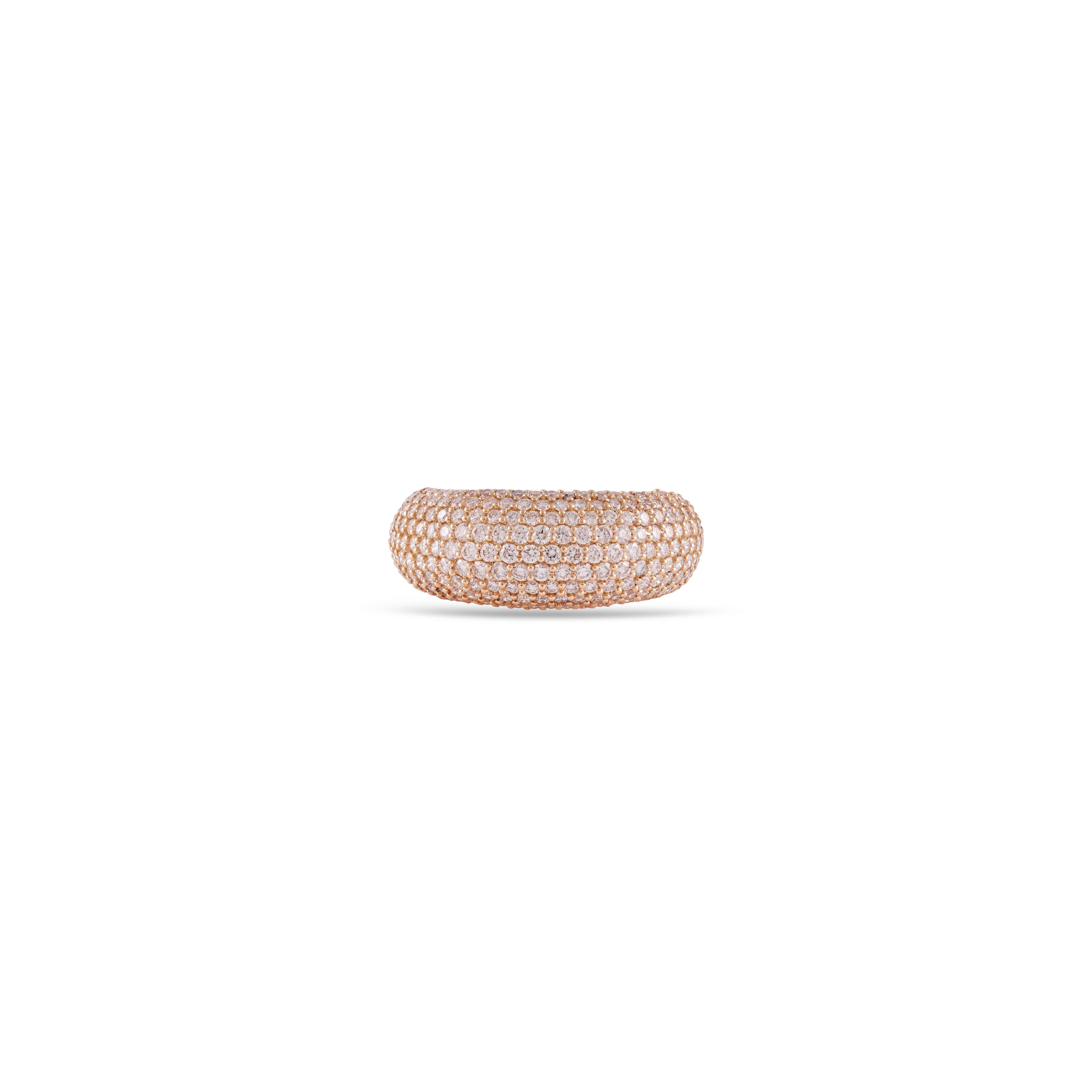1.43 Carat Half Dome Diamond Band in 18Karat Gold

The quality of each of these Diamond is also top notch. Every stone has beautiful transparency and sparkle. You will love staring at the colors as they show their vibrancy both indoors and