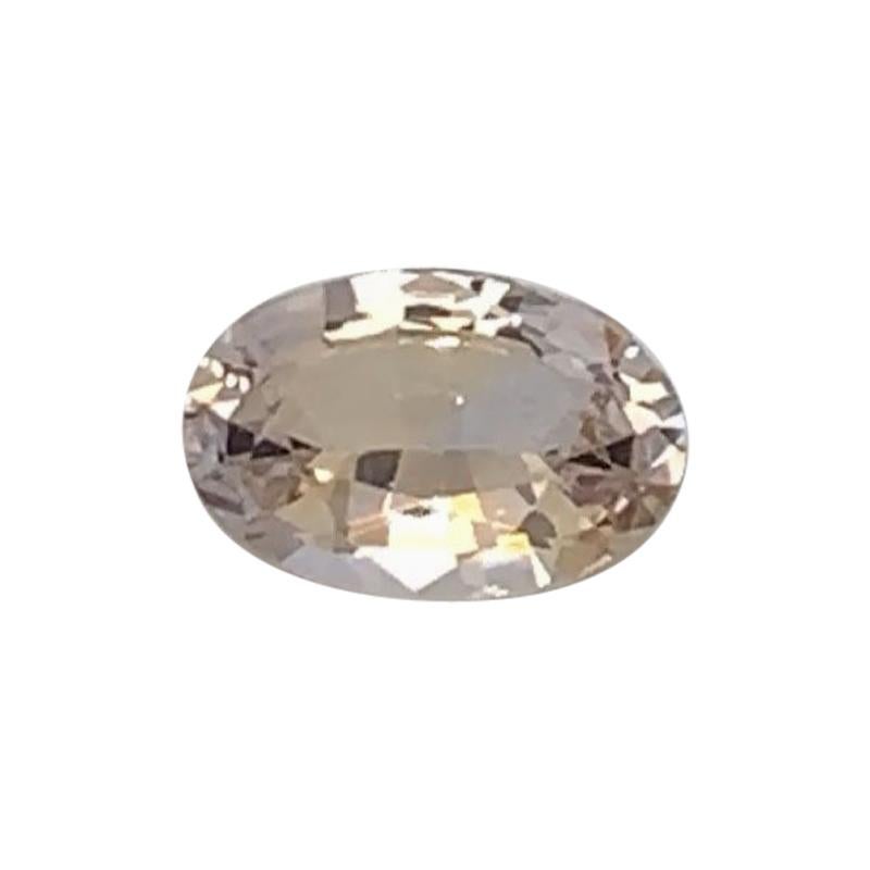 1.43 Carat Oval Peach Sapphire GIA Certified Unheated For Sale
