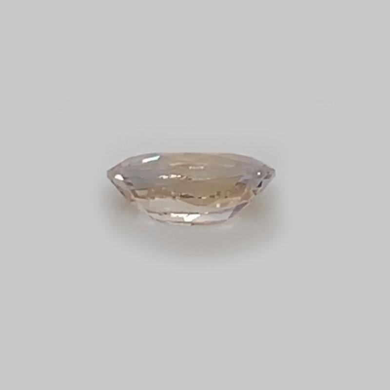 Oval Cut 1.43 Carat Oval Peach Sapphire GIA Certified Unheated For Sale