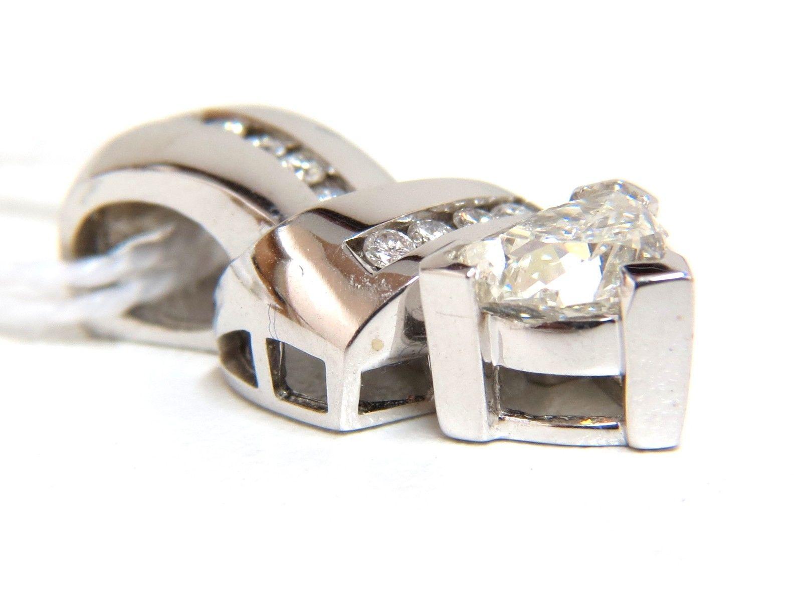 1.43 Karat Trilliant natürliche Diamanten Anhänger / Enhancer Slide Omega Halskette für Damen oder Herren im Angebot