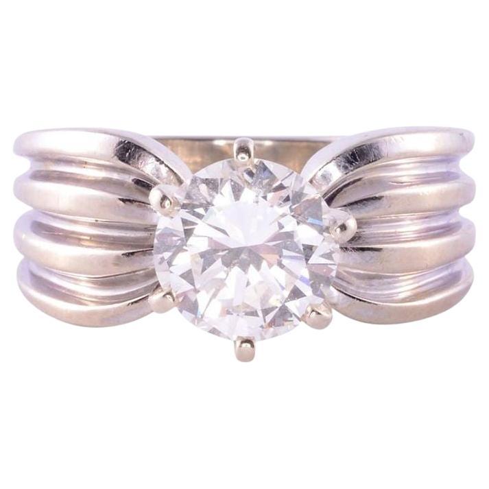 Bague de fiançailles solitaire en diamants 1,43 carat VVS2