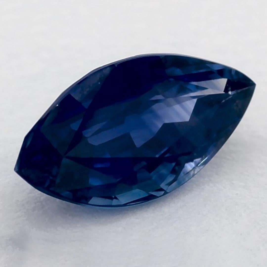 Marquise Cut 1.43 Ct Blue Sapphire Marquise Loose Gemstone For Sale