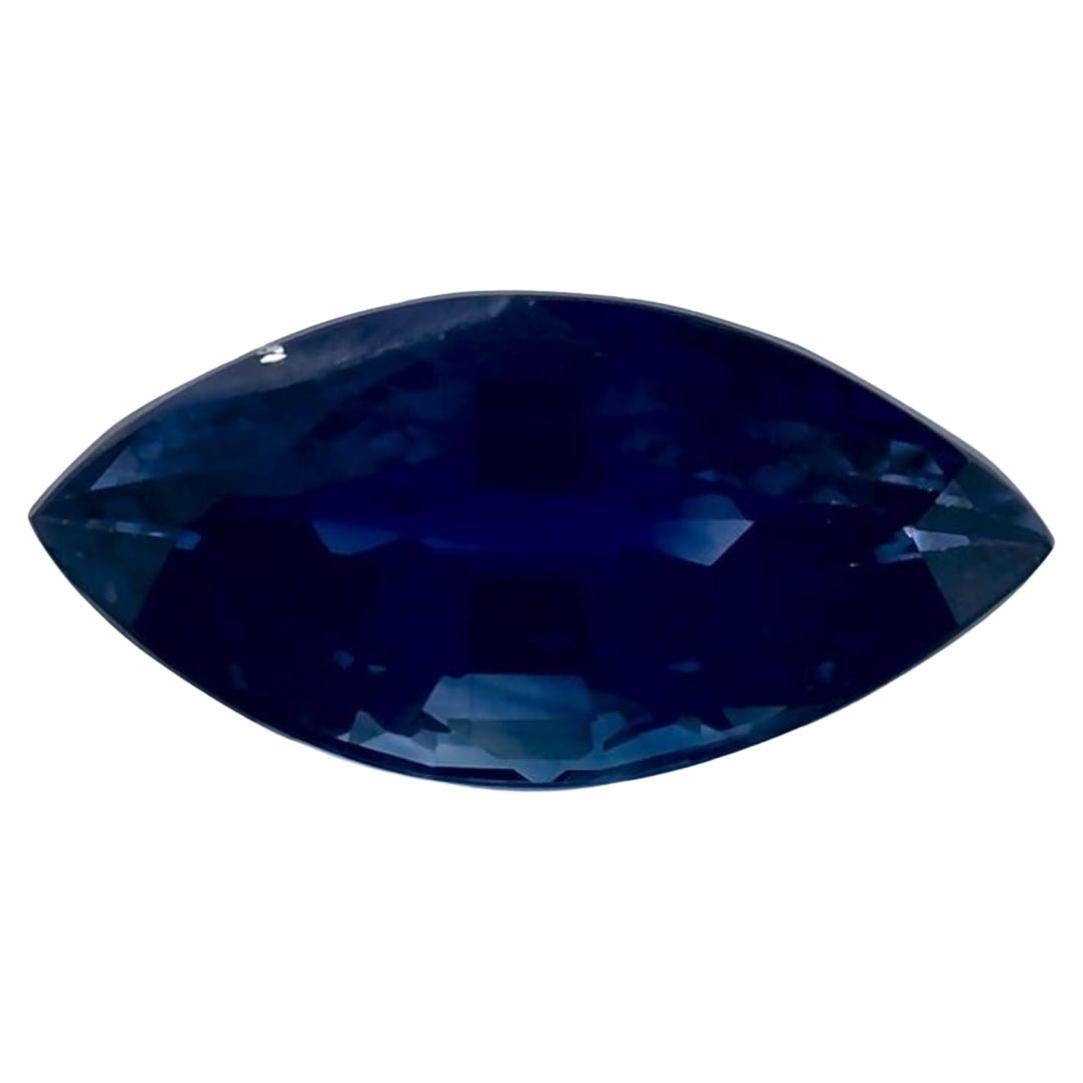 1.43 Ct Blue Sapphire Marquise Loose Gemstone For Sale